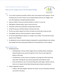 How can you support children during bombing?