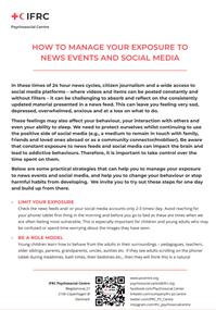how to manage your exposure to news events and social media