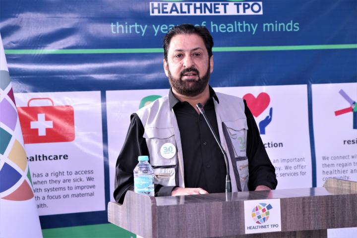 Dr. Naseem Naeem, Afghanistan Head of Mission giving a speech on the celebration of HNTPO 30th anniversary.