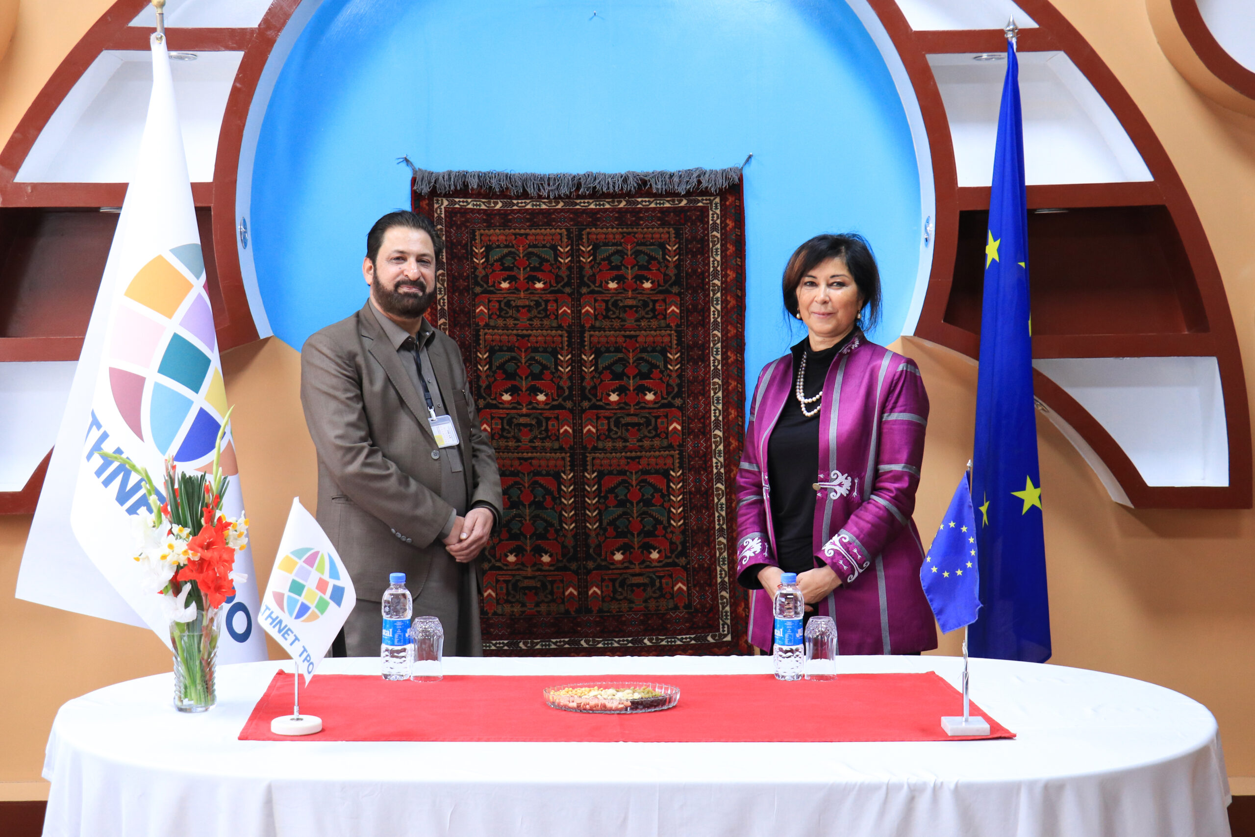 Dr. Naseem Naeem, HealthNet TPO Head of Mission and Raffaella Iodice, EU Head of Delegation