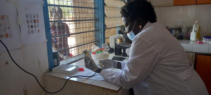 Yunis Karmelio, Terekeka Health Facility Lab Technician, Terekeka County, South Sudan.