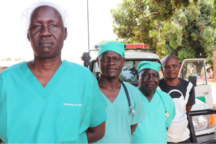 South Sudanese Dr. Ownar Otien with his mobile surgical team