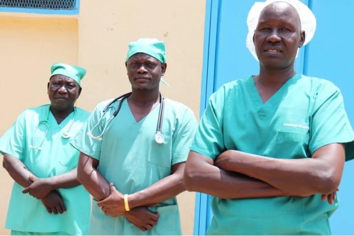 Three of the four members of the mobile surgical team.